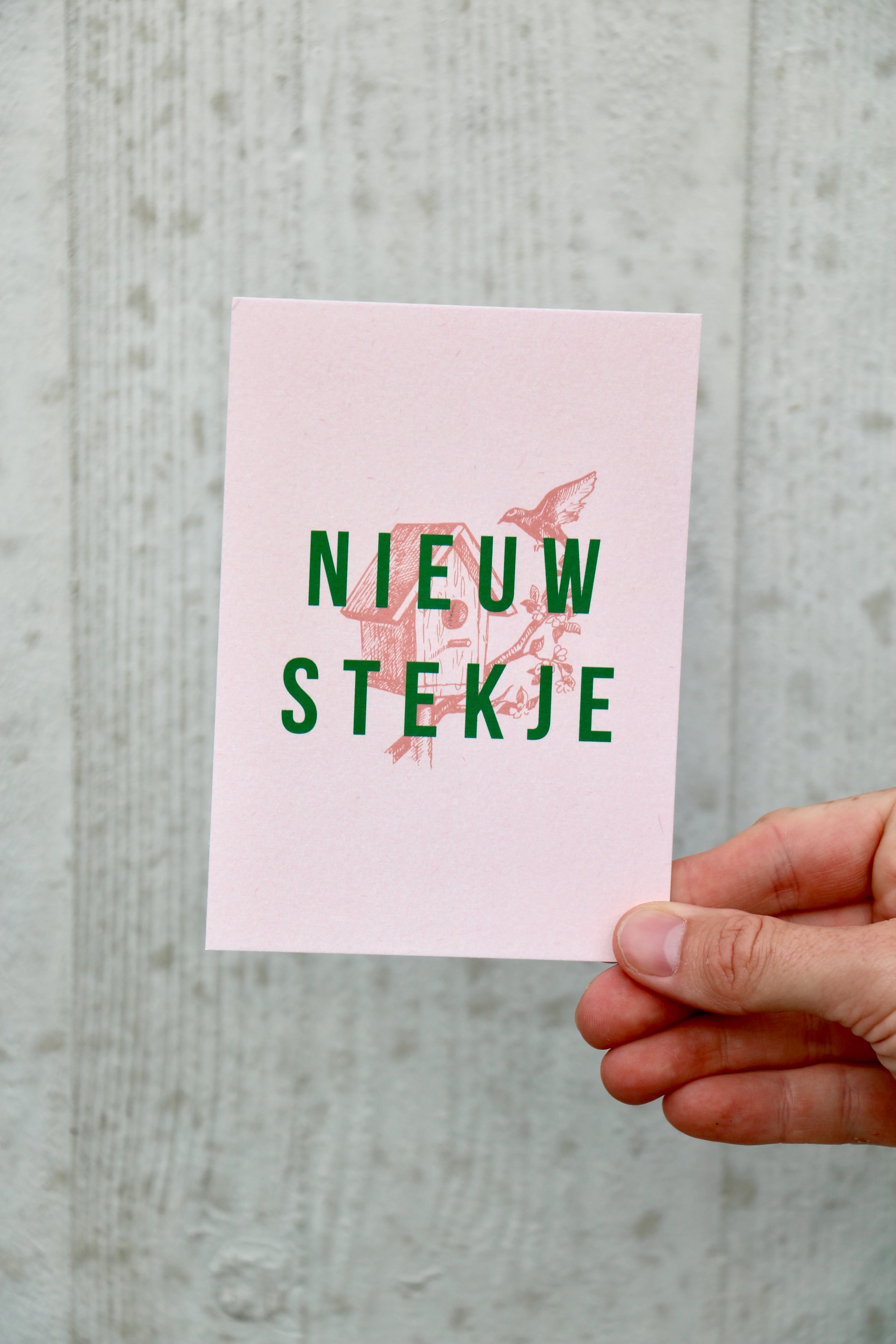 Kaartje 'Nieuw stekje'